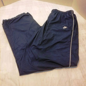 Mens Nike Nylon Navy Blue Track Pants. Size Large